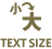 TEXT SIZE